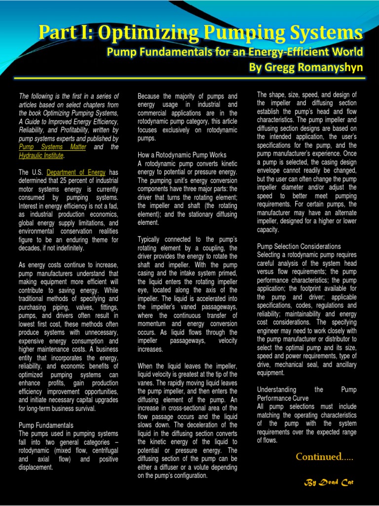 Optimizing Pumping Systems PI PDF