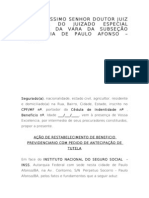 166791180 Acao de Restabelecimento de Auxilio Doenca