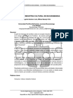 Consumo Industria Cultural Bucaramanga PDF
