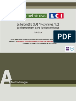 OpinionWay - Le Barometre CLAI Metro LCI Du Changement Dans Laction Politique - Juin2014 PDF