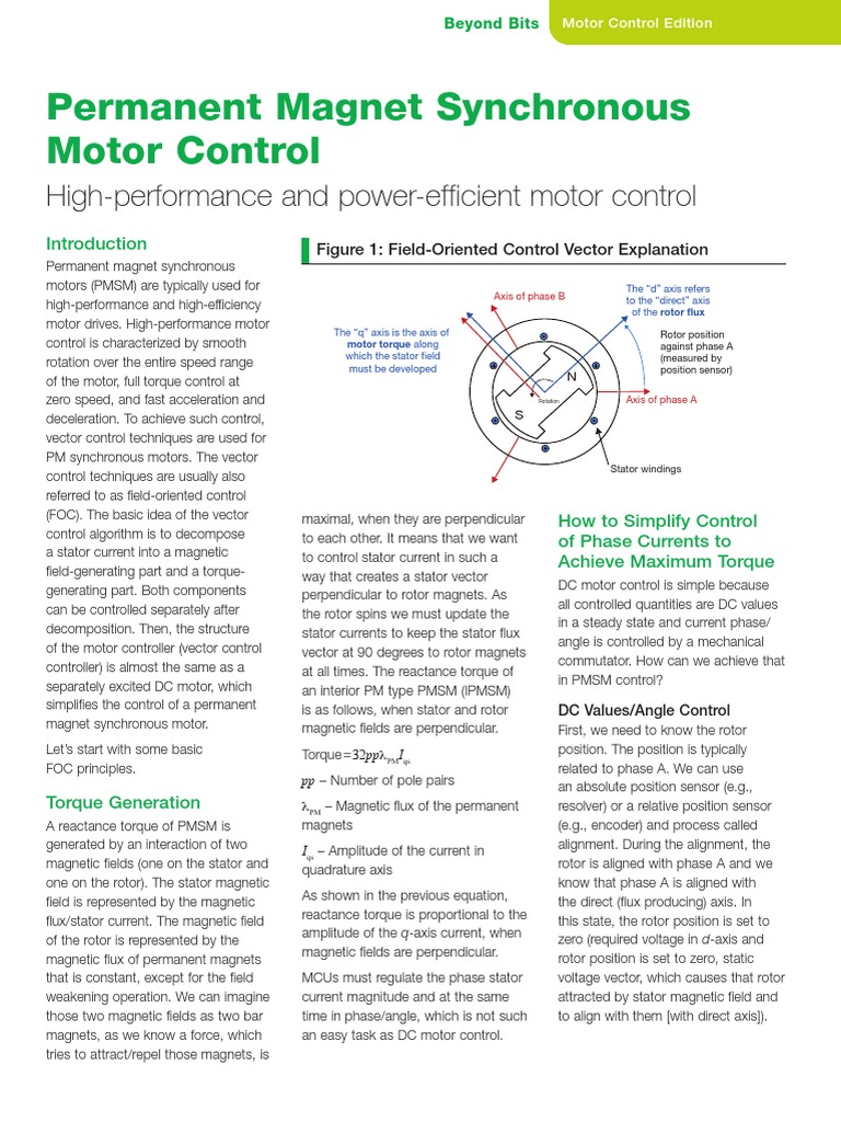 Permanent Magnet Synchronous Motor Control | PDF | Technology & Engineering
