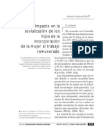 Impacto en La Socialización de Los Hijos de La Incorporación de La Mujer Al Trabajo Remunerado