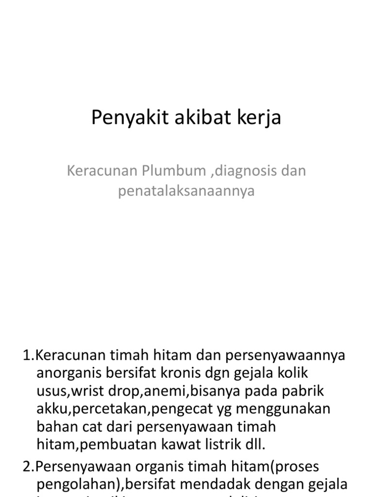 Penyakit akibat kerja