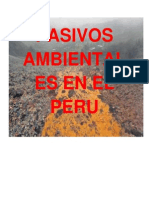 Pasivos Ambientales Mineros en El Perú.