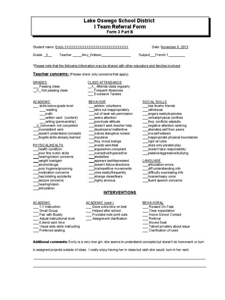 Teacher Info Form | PDF
