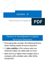 Lecture - 6: Determinants of Capital Structure