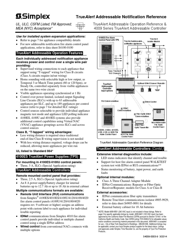 Simplex Grinel 4009-0003 | PDF | Amplifier | Manufactured Goods