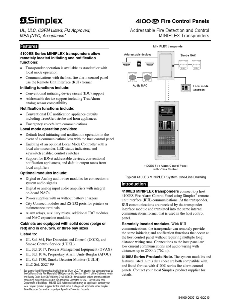 Simplex 4100-0035 | Amplifier | Power Supply