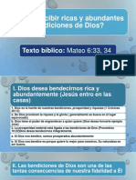 Como Recibir Ricas y Abundantes Bendiciones de Dios