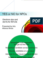 Yes or No For NPOs - Arts Alliance Illinois (June 2014)