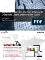 Webinar - Migrating Legacy on Premise Solutions to SharePoint Online and Windows Azure