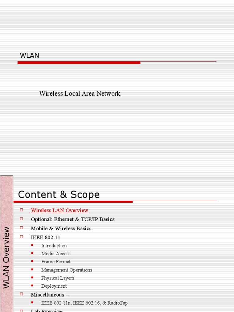 Wireless Local Area Network | PDF | Ieee 802.11 | Modulation
