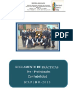 Reglamento de Prácticas Pre Profesionales - CONTABILIDAD