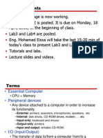 Course Announcements and I/O Module Functions