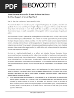 Download Israeli Citizens Write to Dr Gregor Gysi and Die Linke  End Your Support of Israeli Apartheid by Boycott Supporting the Palestinian BDS Call from within SN228875610 doc pdf
