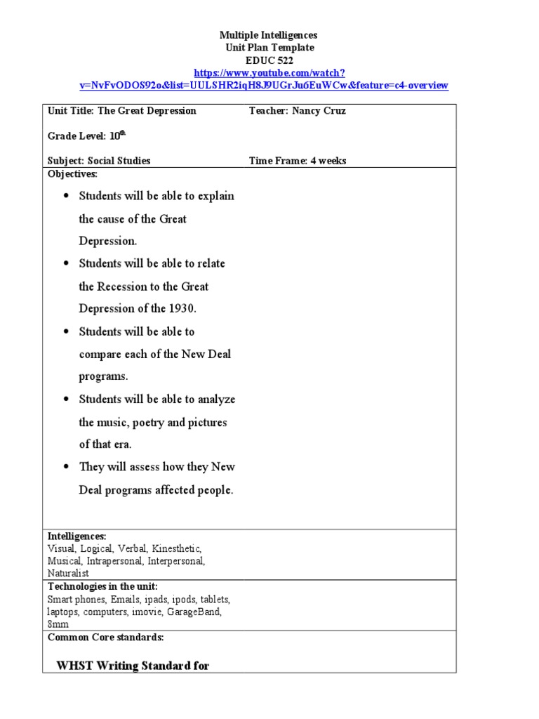 Nancy Cruz Projectthreemi Unitplan | PDF | Tablet Computer | Computing ...
