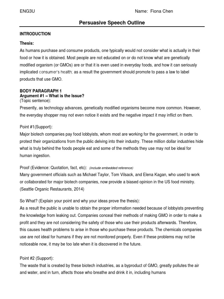 Write a three paragraph essay analyzing the significance ethics and impact of gmo on society picture