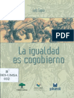 124367235 La Igualdad Es Cogobierno Luis Tapia PDF