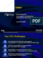 SAP at Intel: Usha Sampath Co-Director of Enterprise Application Services, Intel IT June 25, 2005