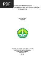 Download PEMANFAATAN KARANG LUNAK DAN SPONGE SEBAGAI ANTIBAKTERI by Fajar Syukron SN228891458 doc pdf