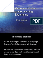Fitting Grammar Into The Language Learning Experience