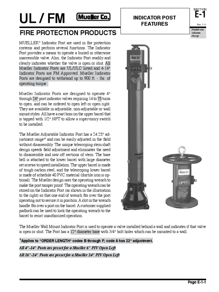 Mueller Indicator Post PDF Screw Pipe (Fluid Conveyance)