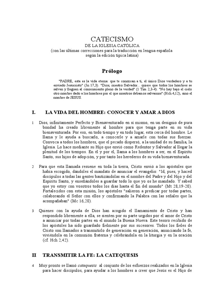 Catecismo de La Iglesia Católica | PDF | Religión y espiritualidad