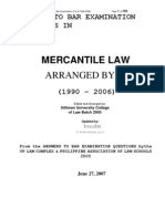 Answers to Bar Examination Questions in Commercial Law