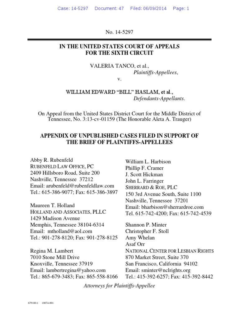 14-5297 #47 | PDF | Kitchen V. Herbert | Injunction