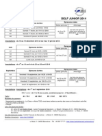 Calendrier 2014 Junior DELF