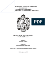 Plantilla de Proyecto de Investigacion