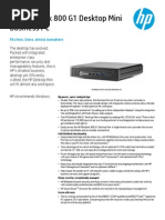 EliteDesk800G1 Desktop Mini Datasheet