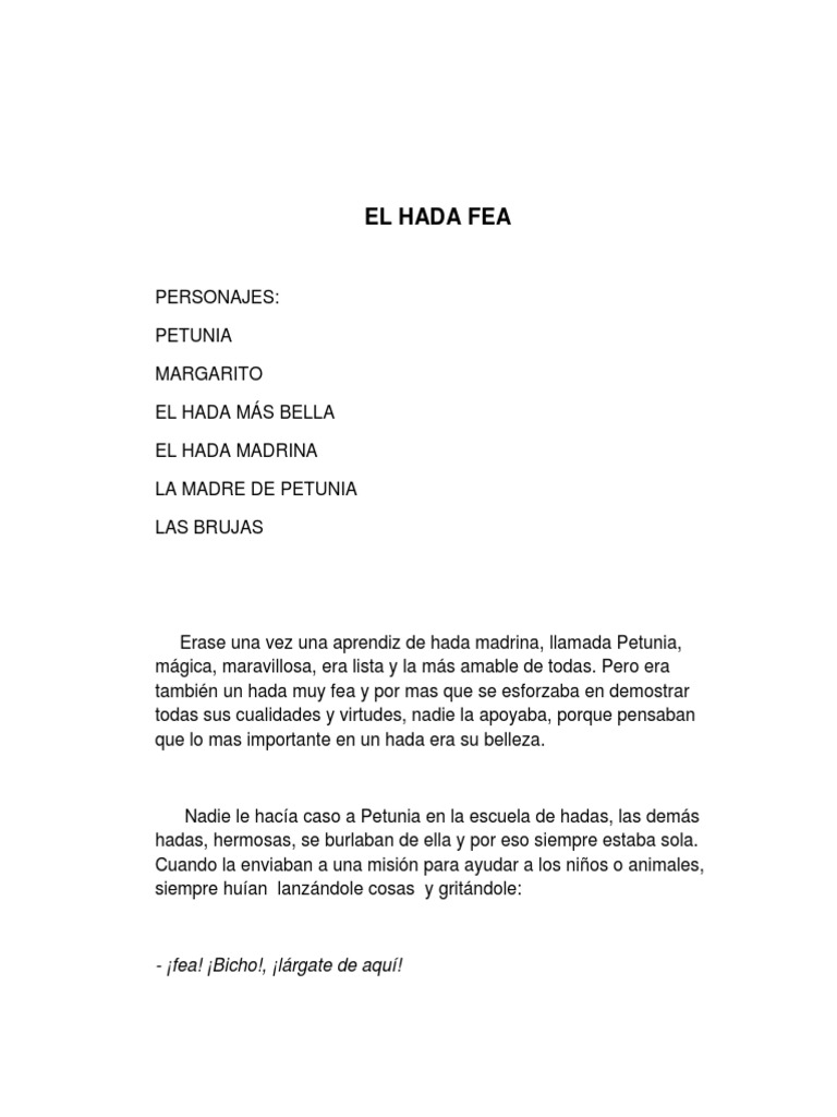 El Hada Fea Moralidad Hadas el hada fea moralidad hadas