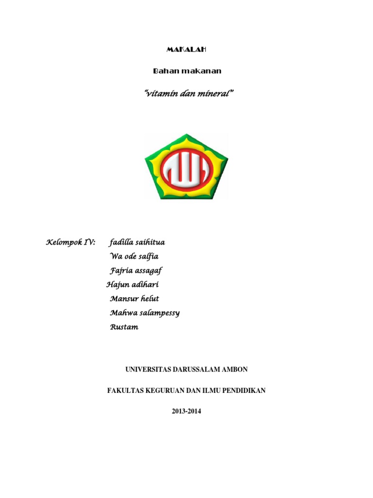 Makalah Vitamin Mineral