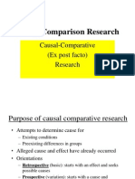 Group Comparison Research: Causal-Comparative (Ex Post Facto) Research