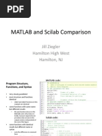 MATLAB and SciLab Comparison