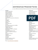 British and American Financial Terms 