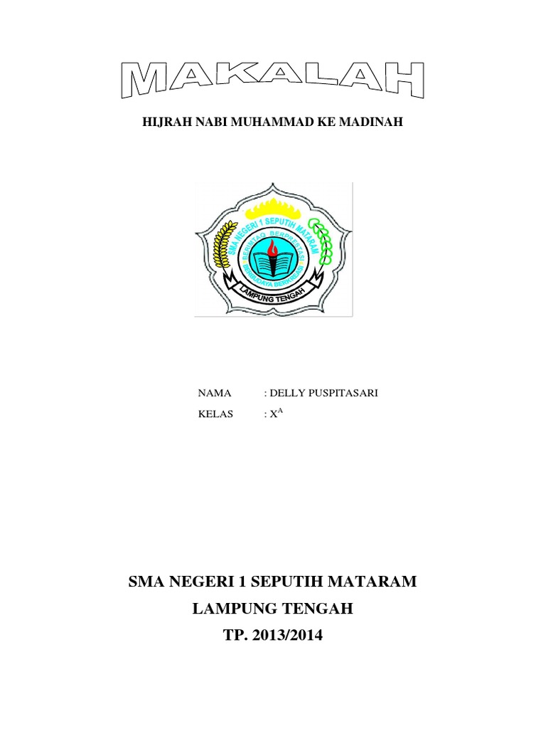 Makalah Hijrah Nabi Muhammad Ke Madinah
