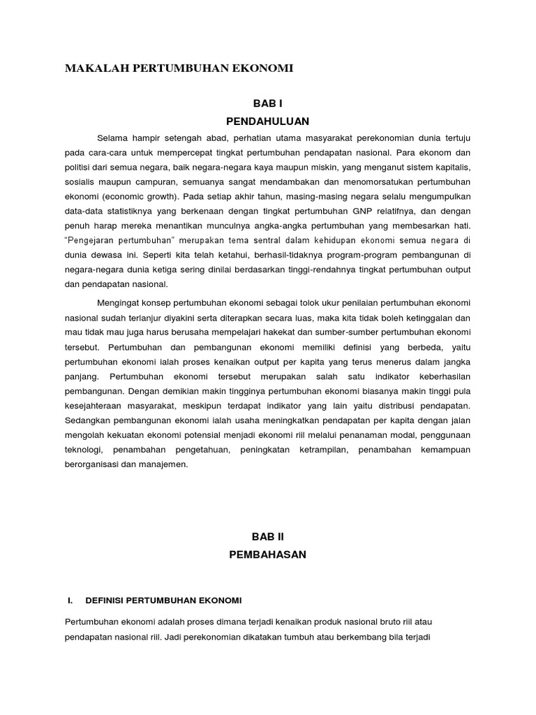 Jurnal Tentang Perhitungan Pertumbuhan Ekonomi