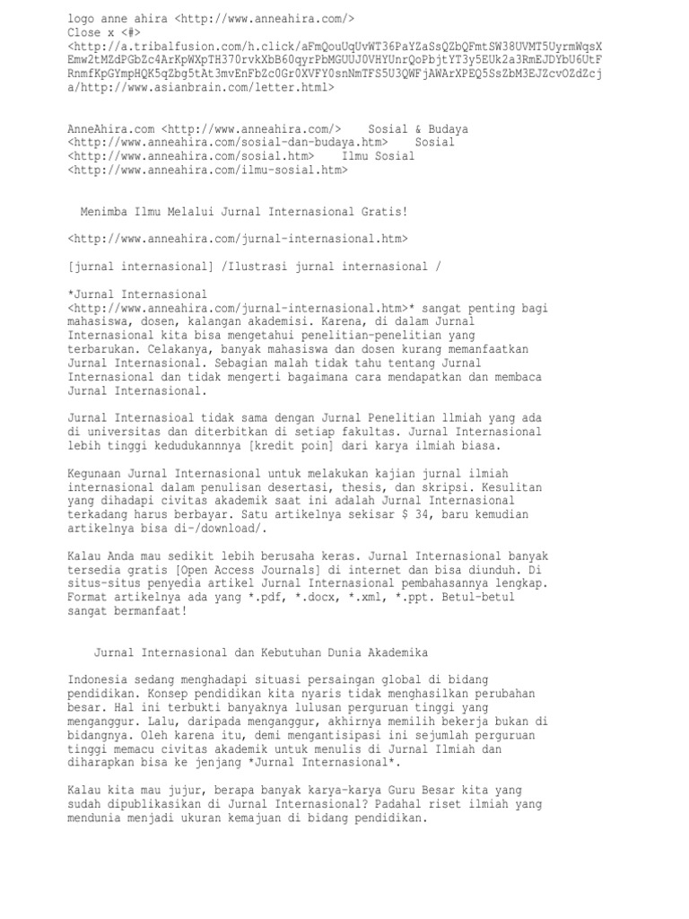 Menimba Ilmu Melalui Jurnal Internasional Gratis Anneahira