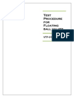 Ball Valve Testing Procedure