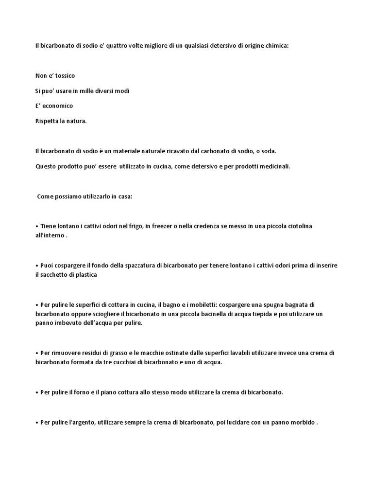 Bicarbonato Di Sodio