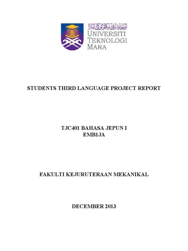 UiTM Students' Japanese Project Report | PDF