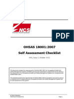 OHSAS 18001 Self Assessment Checklist(1)