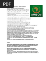 Somali National Army Training