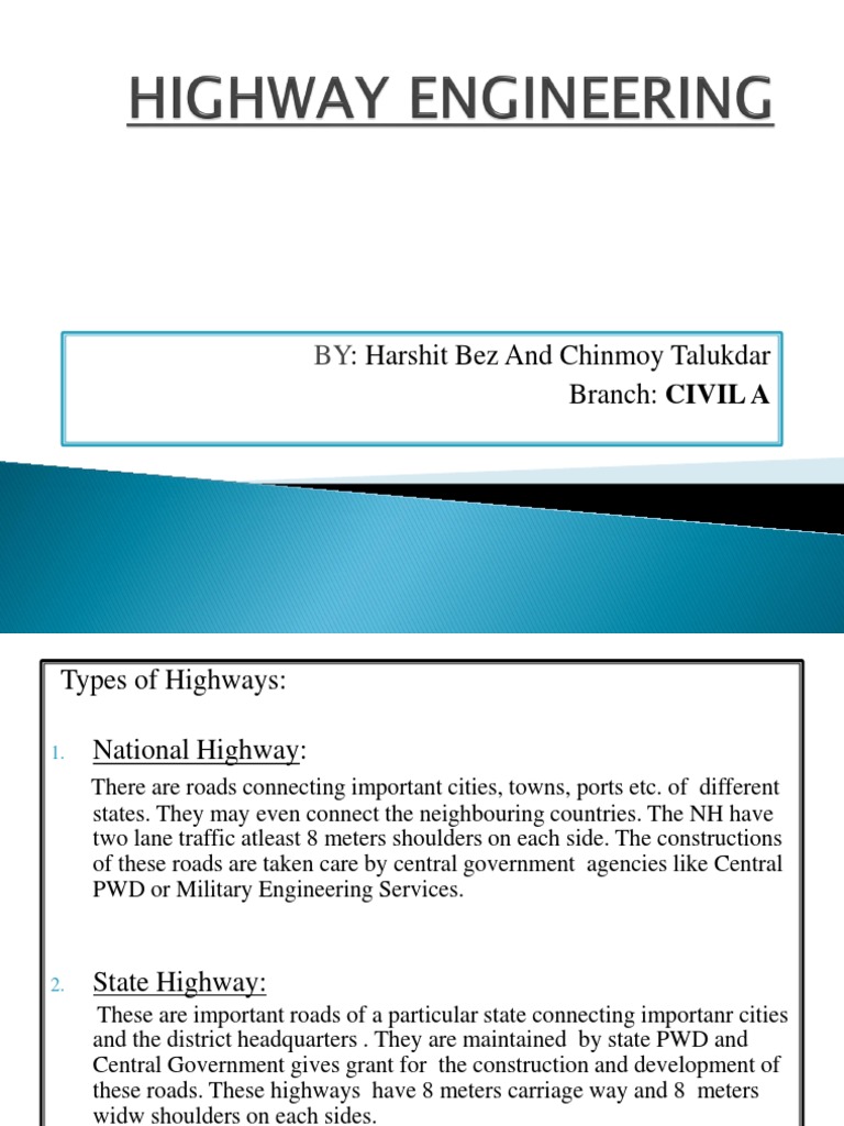 Highway Engineering PDF Lane Road