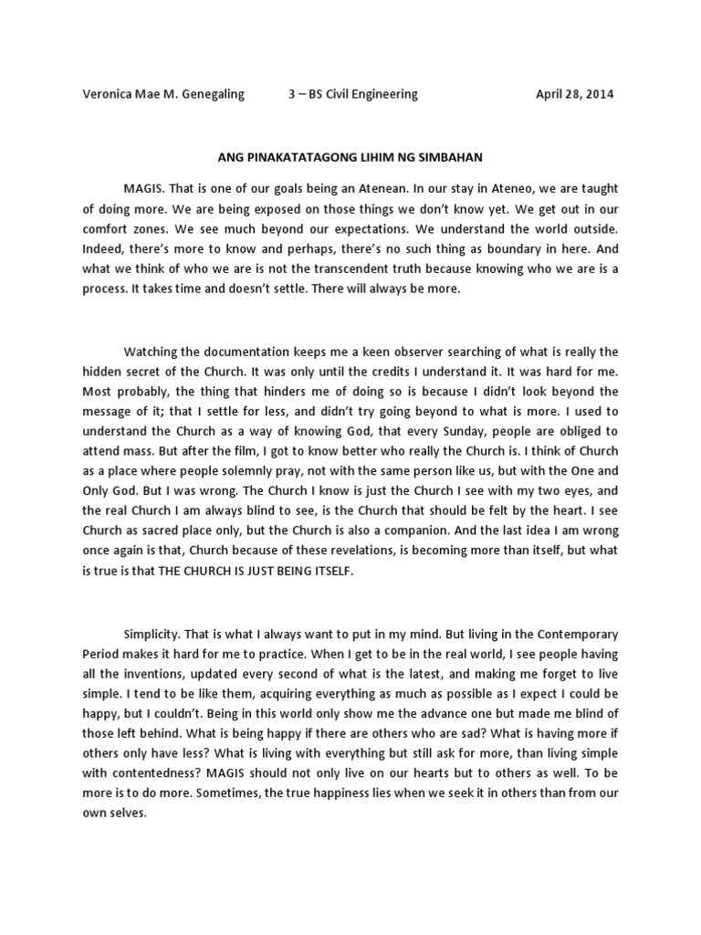 reflection paper about chapter 1 research brainly