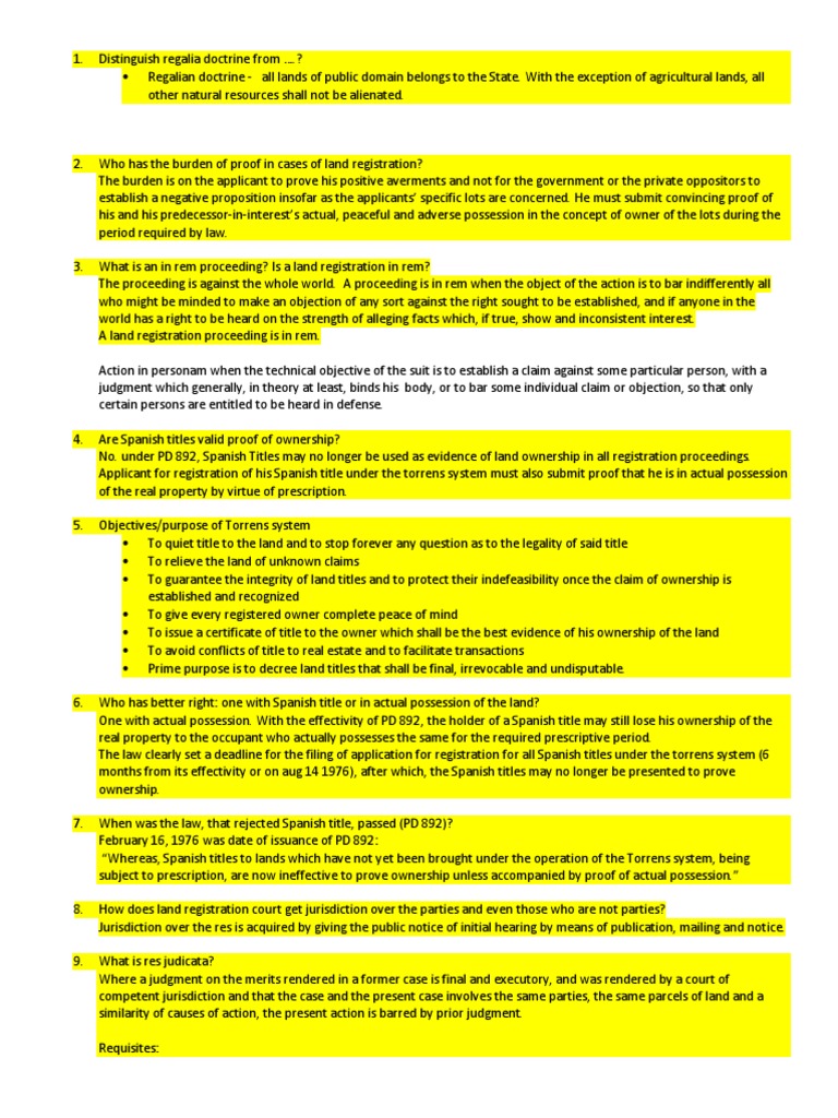 LTD Reviewer PDF Real Property Judgment (Law)