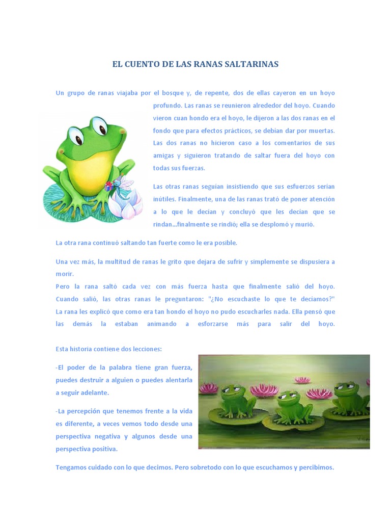 La Rana y el Poder de las Palabras | PDF | Ficción general | Poesía, image size:768x1024