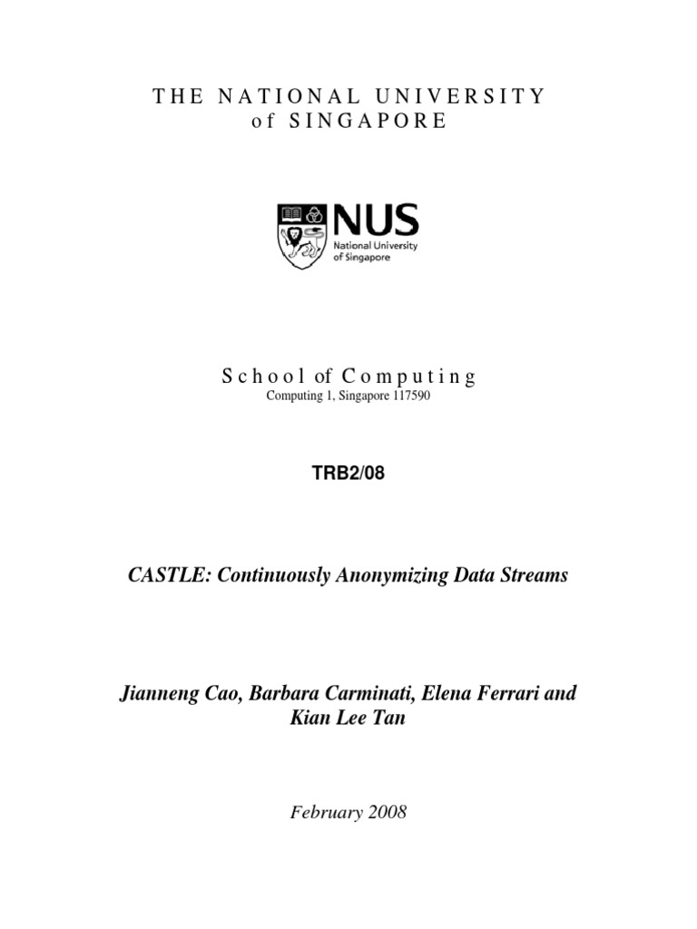 Continuously Anonymizing Data Streams | PDF